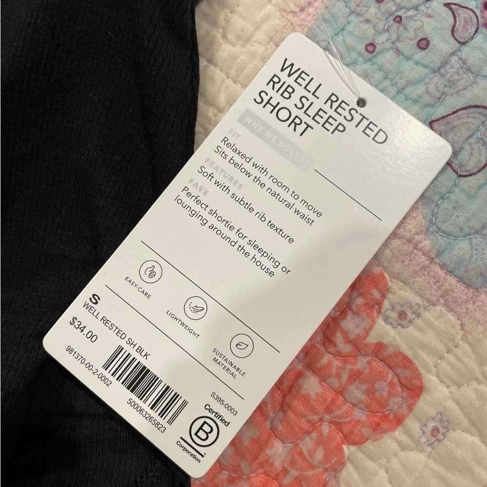 Athleta Well Rested Rib Sleep Short sz SMALL - Picture 5 of 7